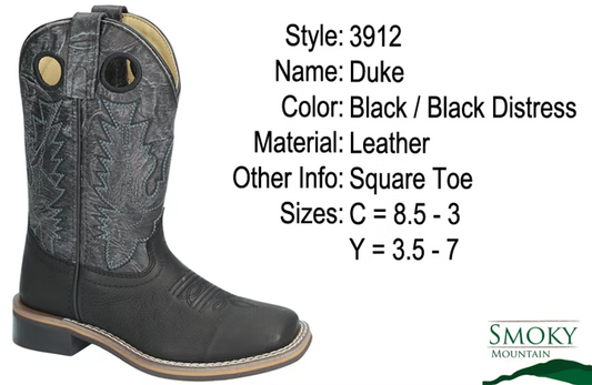 Smoky Mountain Duke Pattern Youth Cowboy Boots