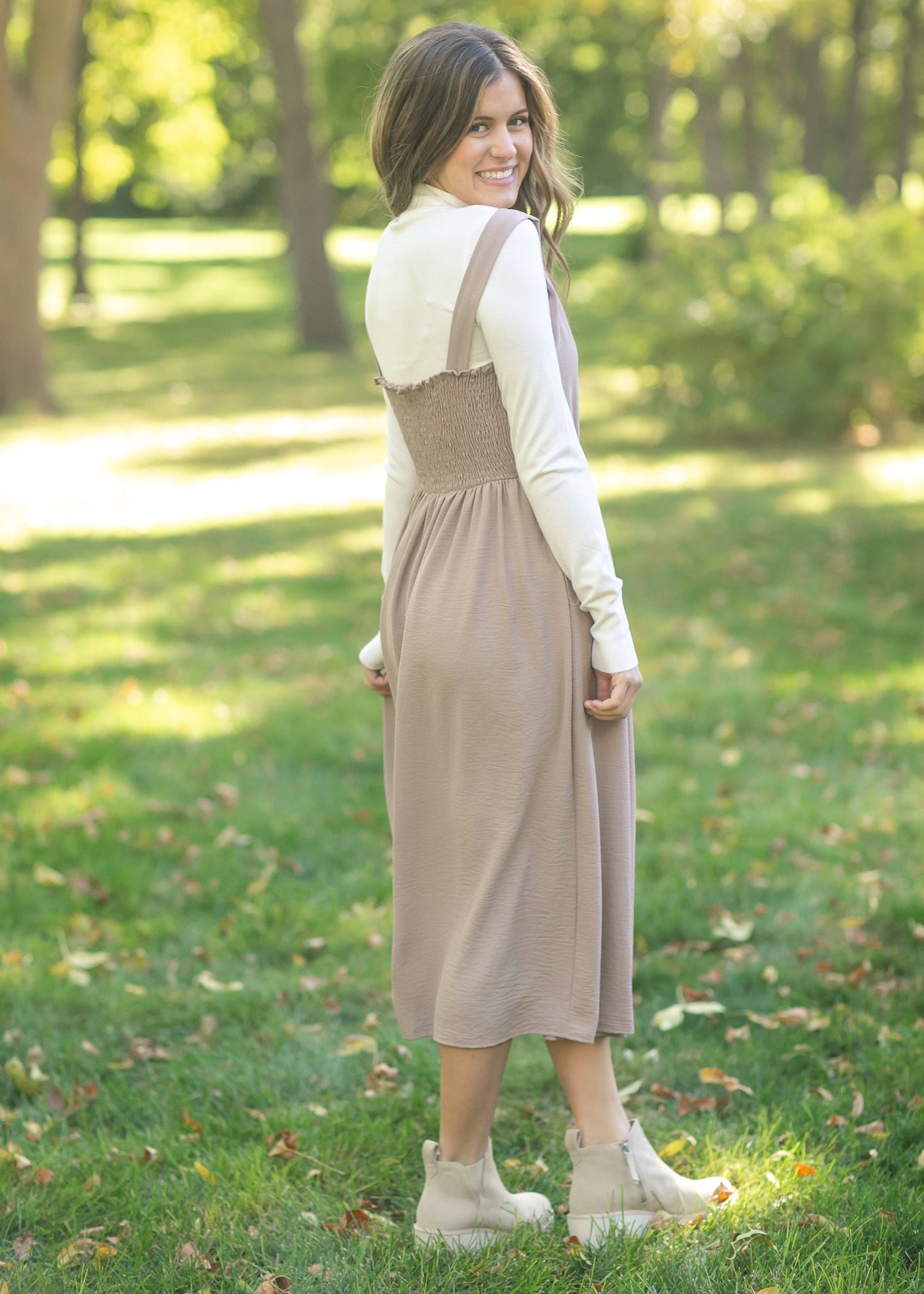 Laken Smocked Back Midi Dress