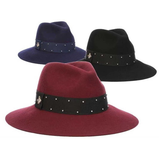 Scala Winslow - Wide Brim Floppy Wool Fedora Hat