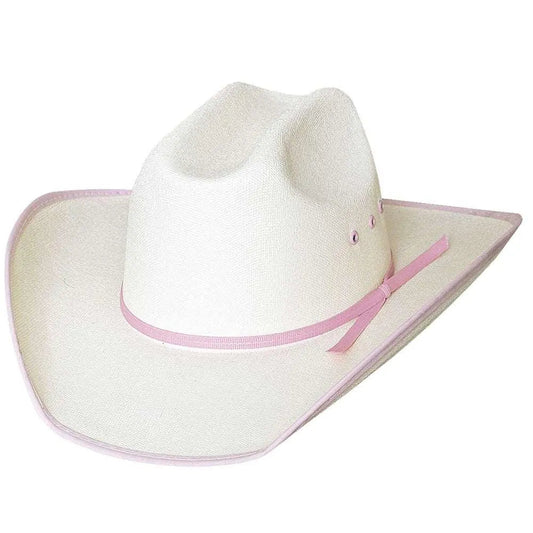 Bullhide Lucky Eight (Natural/Pink) - Children's Straw Cowgirl Hat