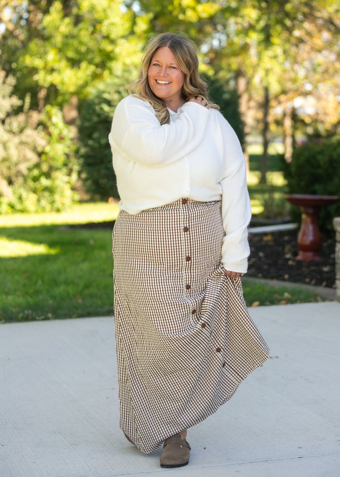 McKenna Gingham Maxi Skirt