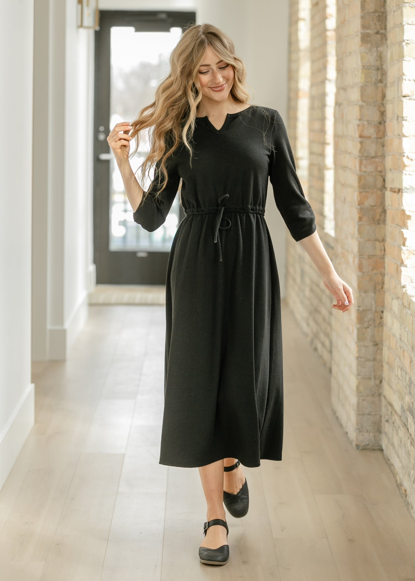 Monica Tie Waist Midi Dress - FINAL SALE