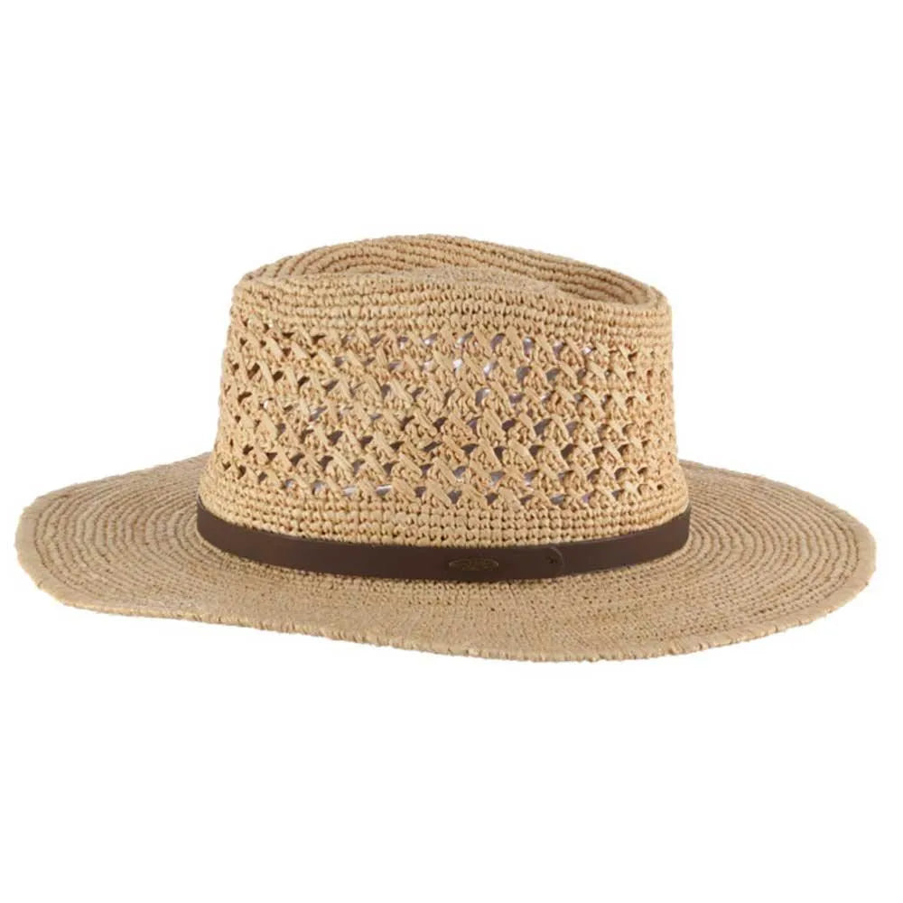Scala Puerto- Straw Fedora Hat (Closeout)