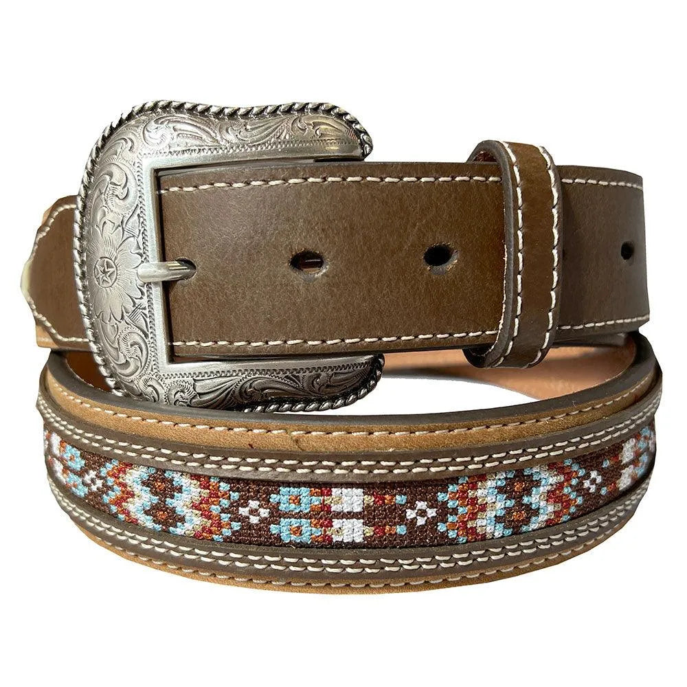 Nocona Southwest Pattern - Mens Leather Belt