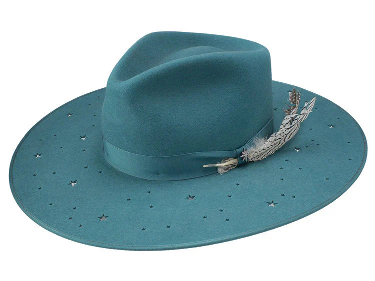 Stetson Night Sky S - Wide Brim Fedora Wool Felt Cowgirl Hat