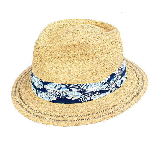 Peter Grimm Pill Box - Straw Fedora Hat