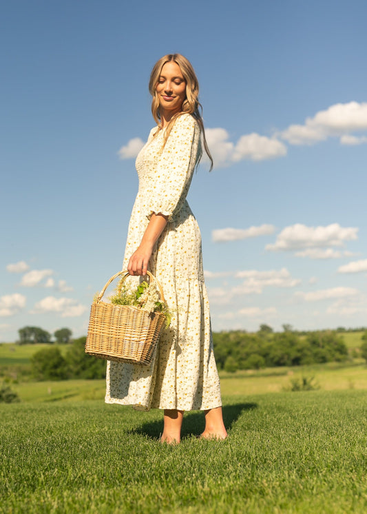 Flora Smocked Midi Dress