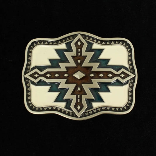 Nocona Multicolored Western Cross - Belt Buckle