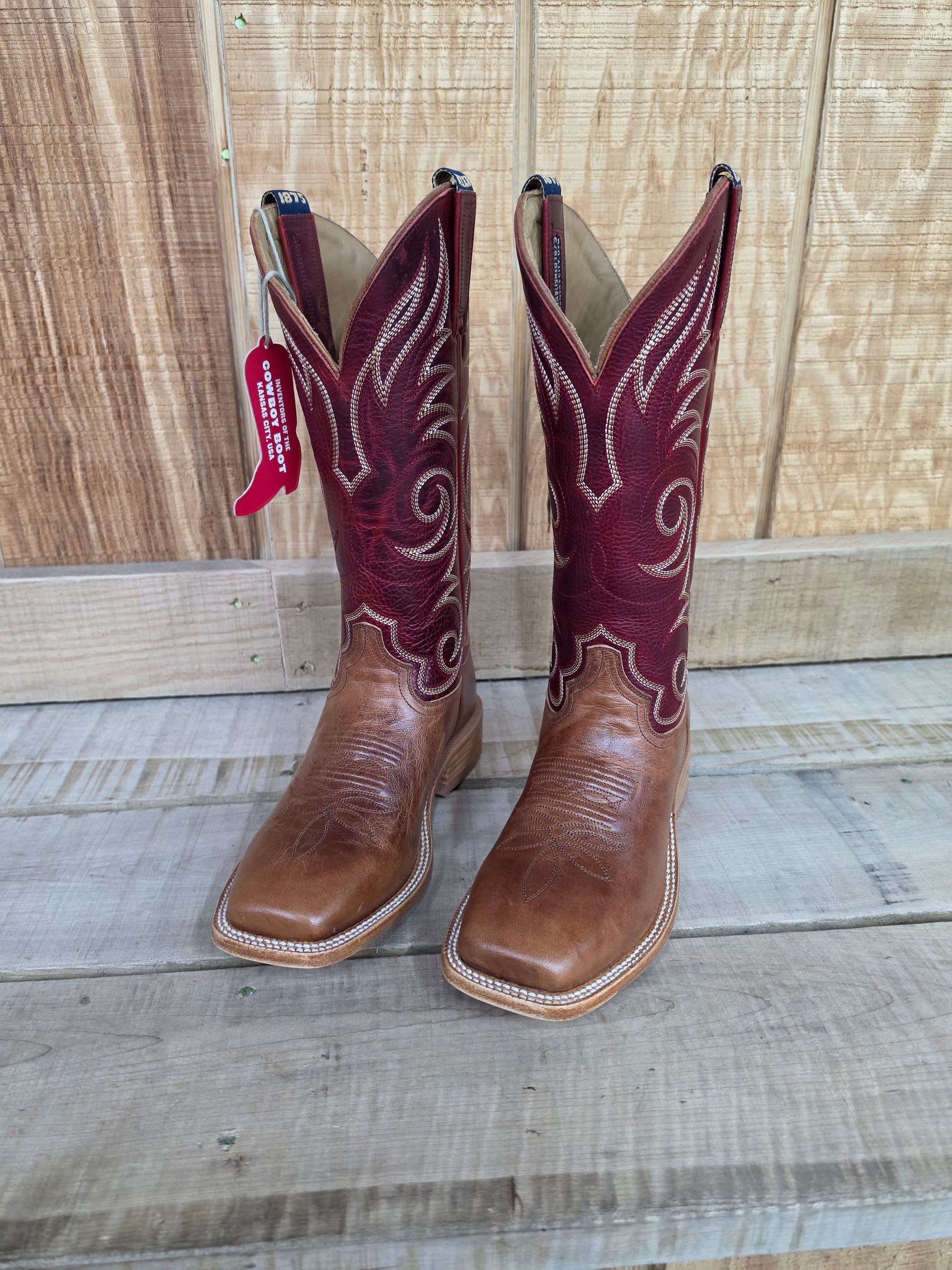 HYER SALINA Womens Western Boot 13 Inch Shaft Cutter Toe Leather Vamp Goat Top by Wild West Outfitters