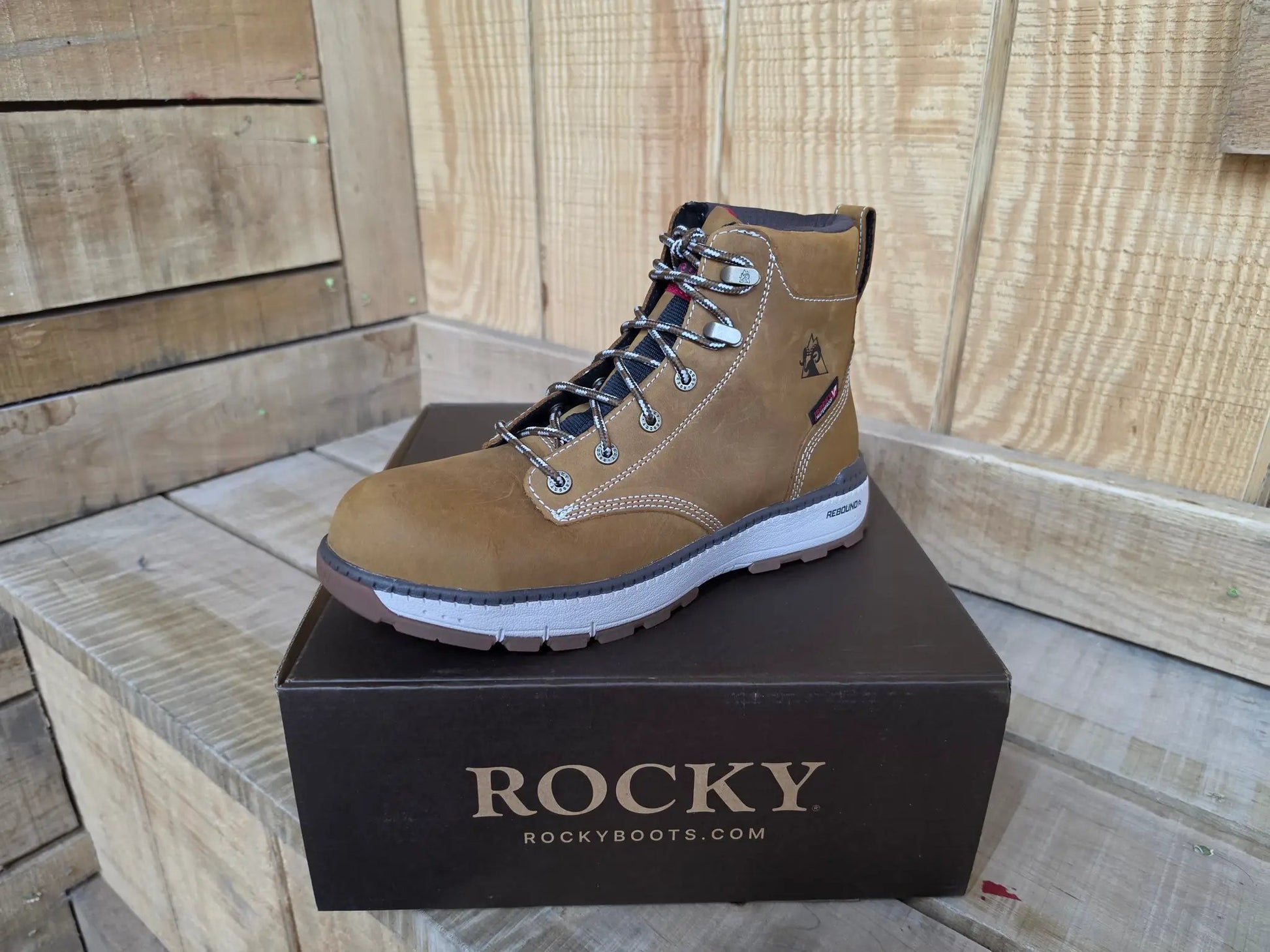 Rocky Rebound Wedge Waterproof Composite Toe Work Boot by Wild West Outfitters