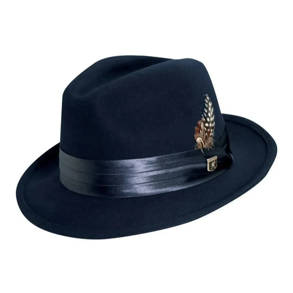 Stacy Adams Johnston - Soft Wool Felt Fedora Hat (Closeout)