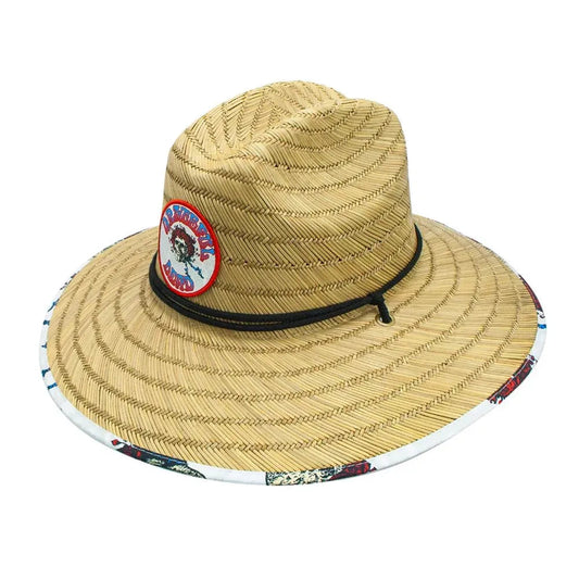 Peter Grimm Grateful Dead Skull & Roses Lifeguard - Rye Straw Lifeguard Hat