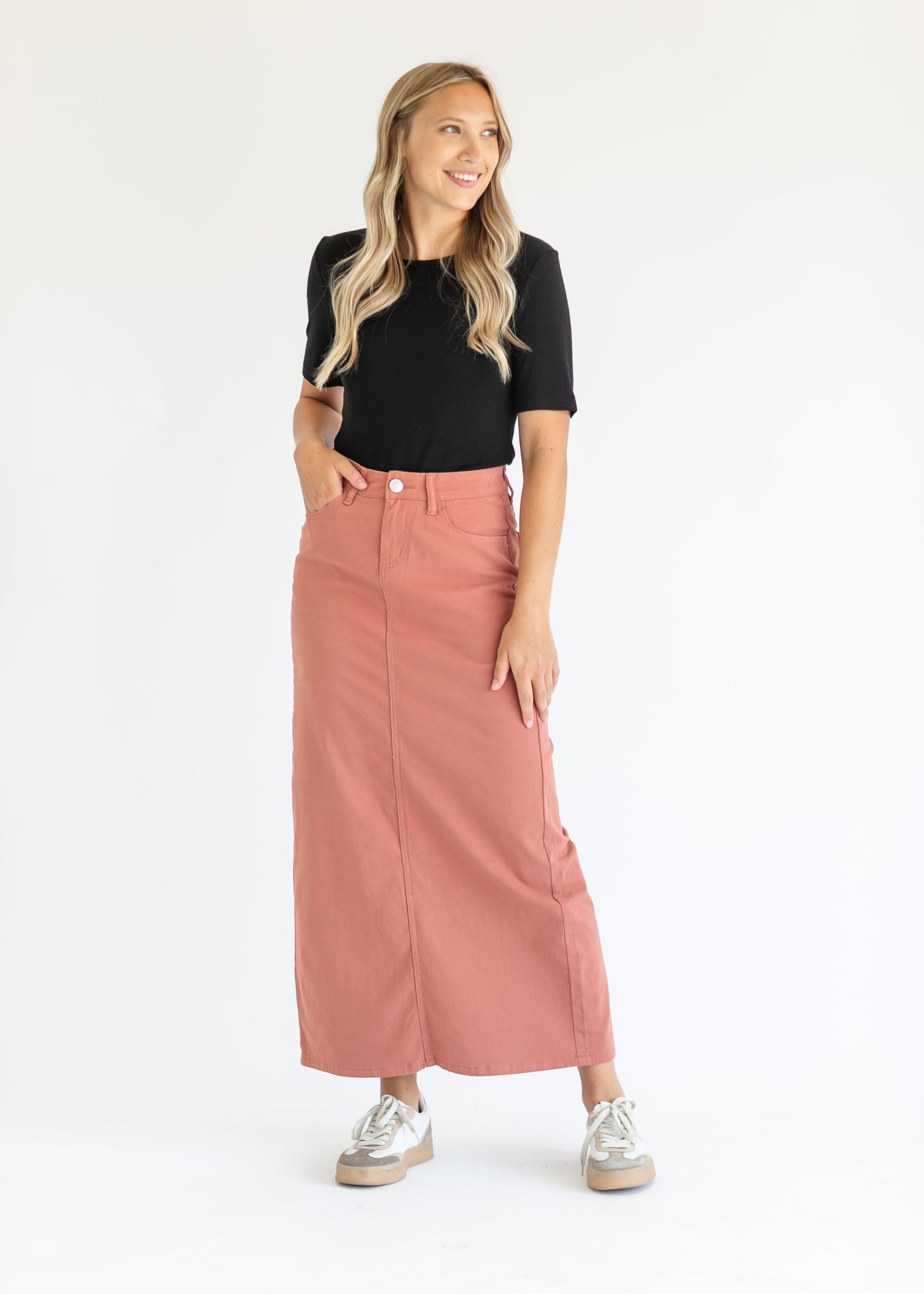 Stella Denim Maxi Skirt