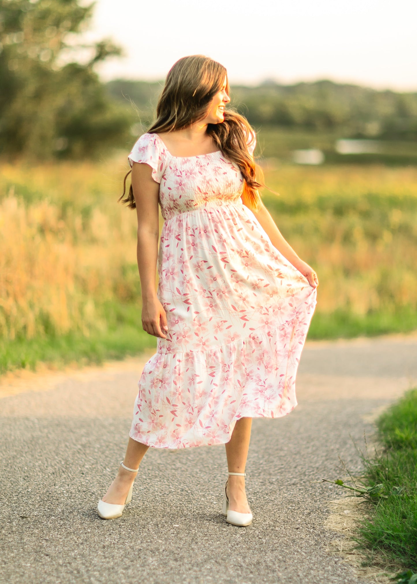 Summer Cap Sleeve Midi Dress - FINAL SALE