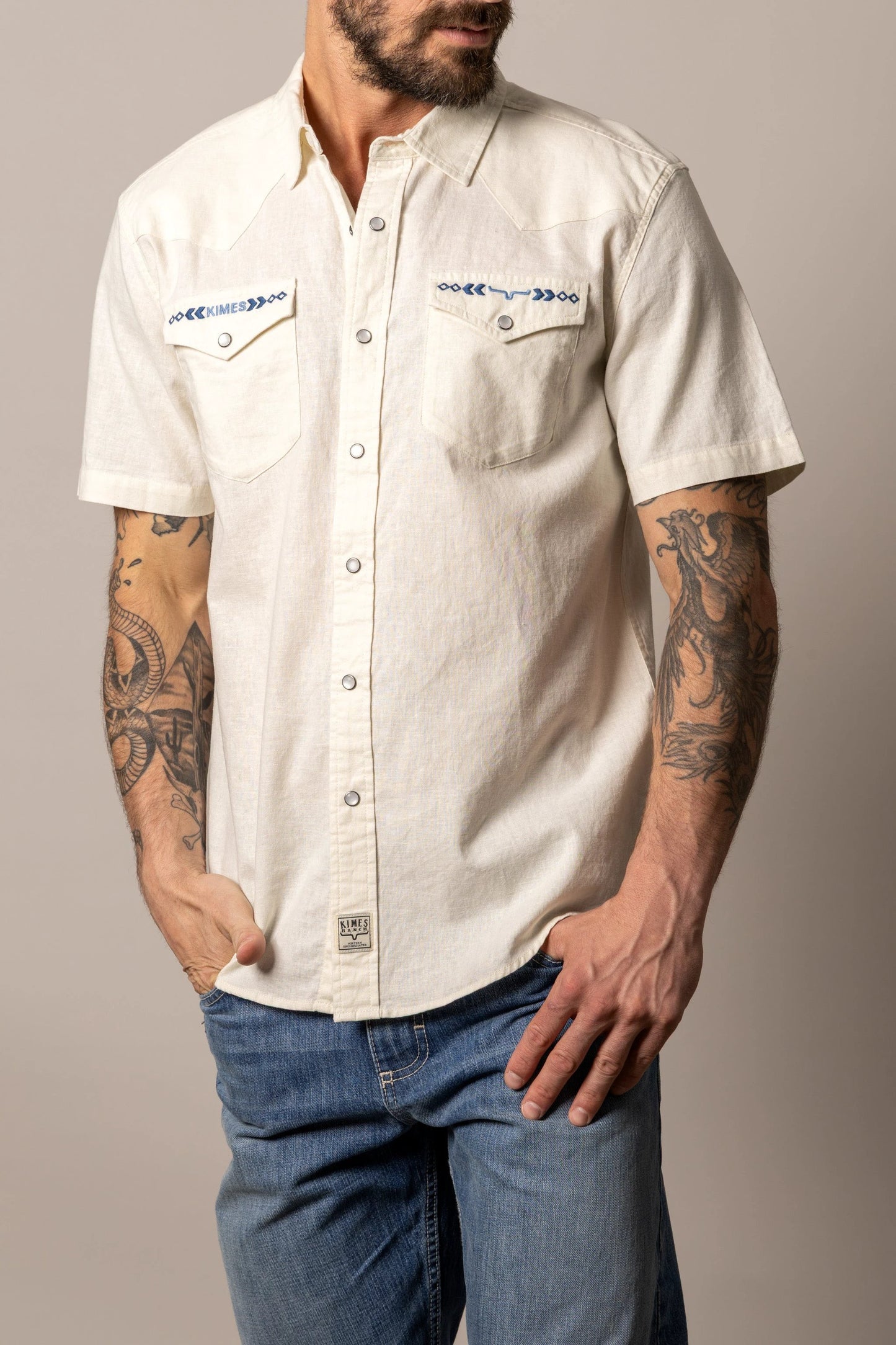 Kimes Ranch Nuce Cream Button Up Shirt by Wild West Outfitters