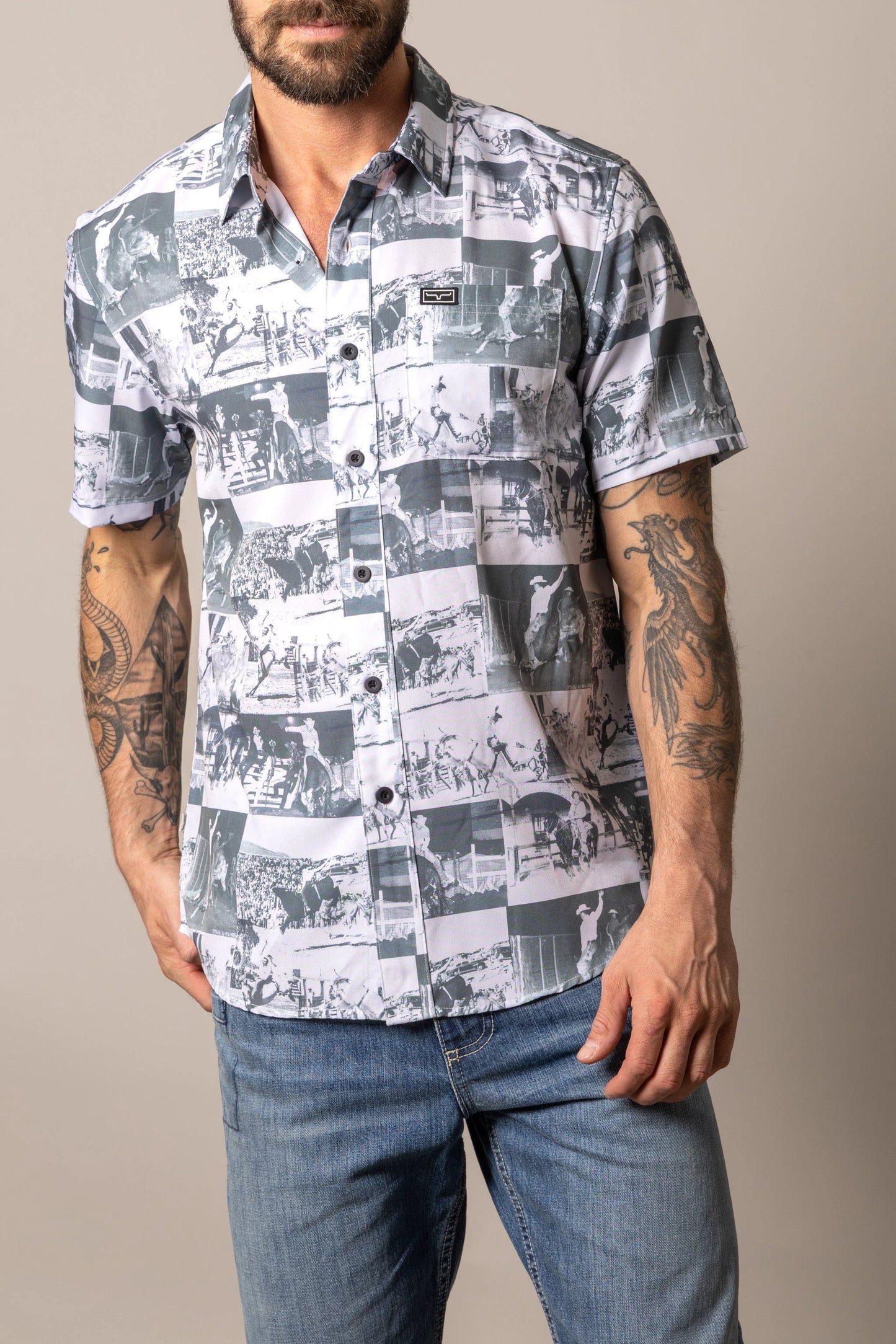 Kimes Ranch Dunn White Button Up Shirt by Wild West Outfitters
