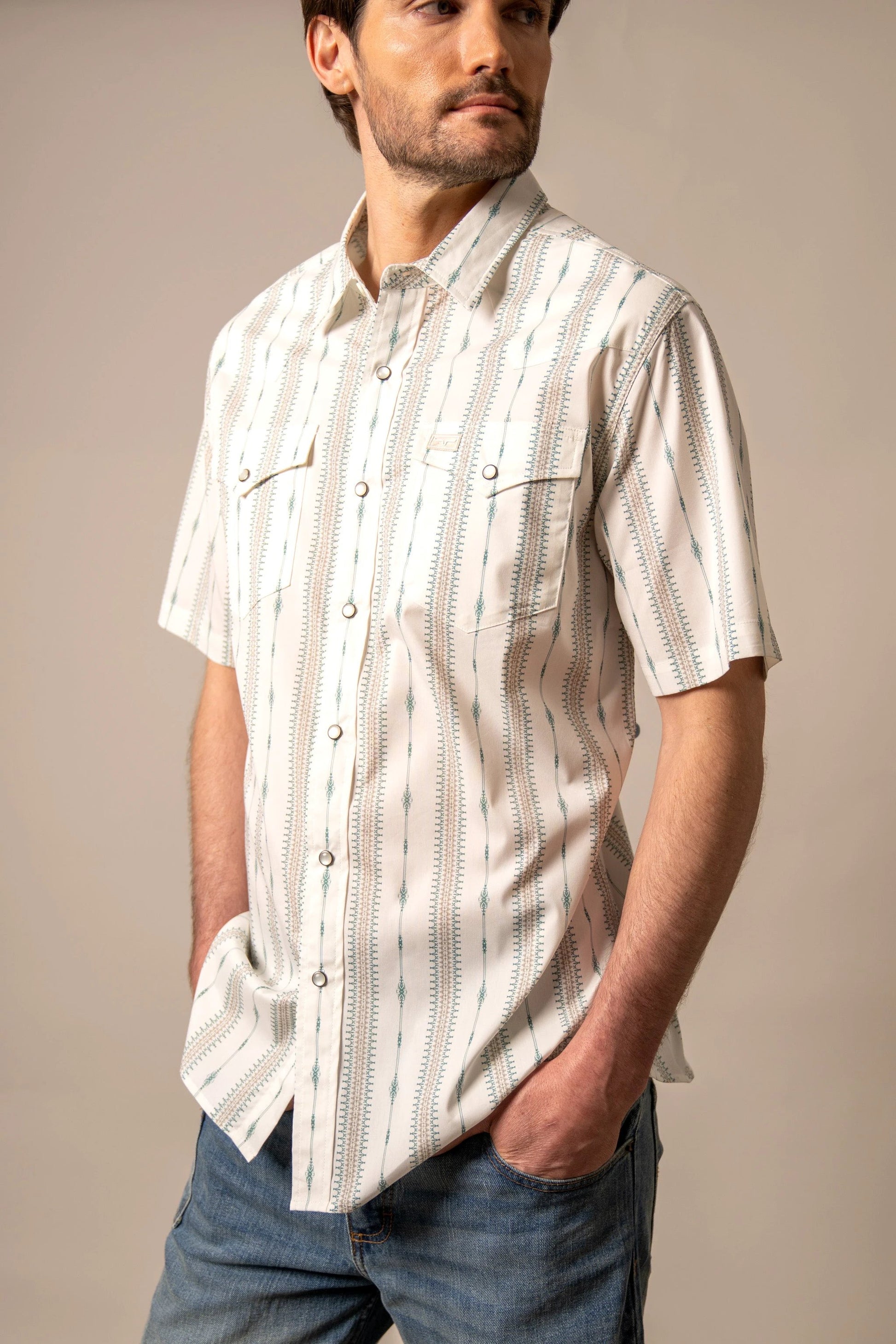 Kimes Ranch Sonny Cream Button Up Shirt by Wild West Outfitters