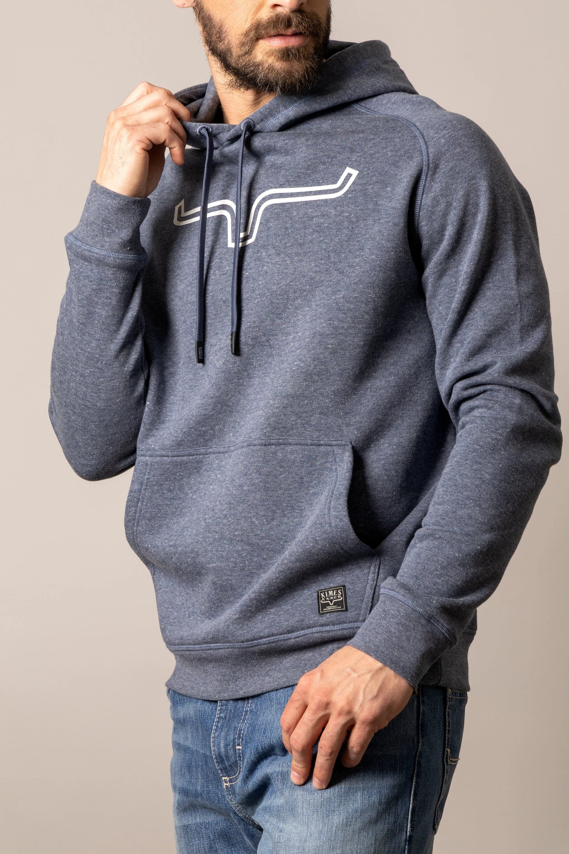 Kimes Ranch Outlier Blue Heathered Hoodie by Wild West Outfitters
