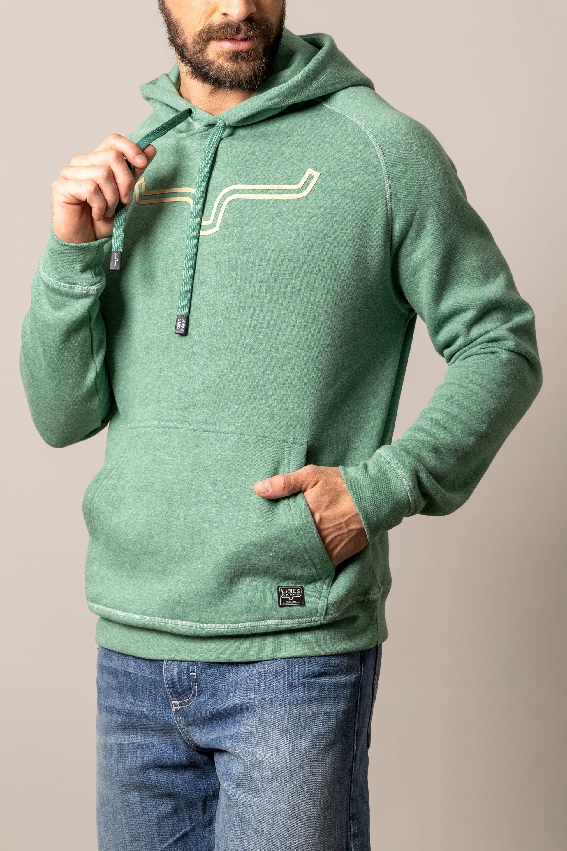 Kimes Ranch Outlier Green Heathered Hoodie by Wild West Outfitters