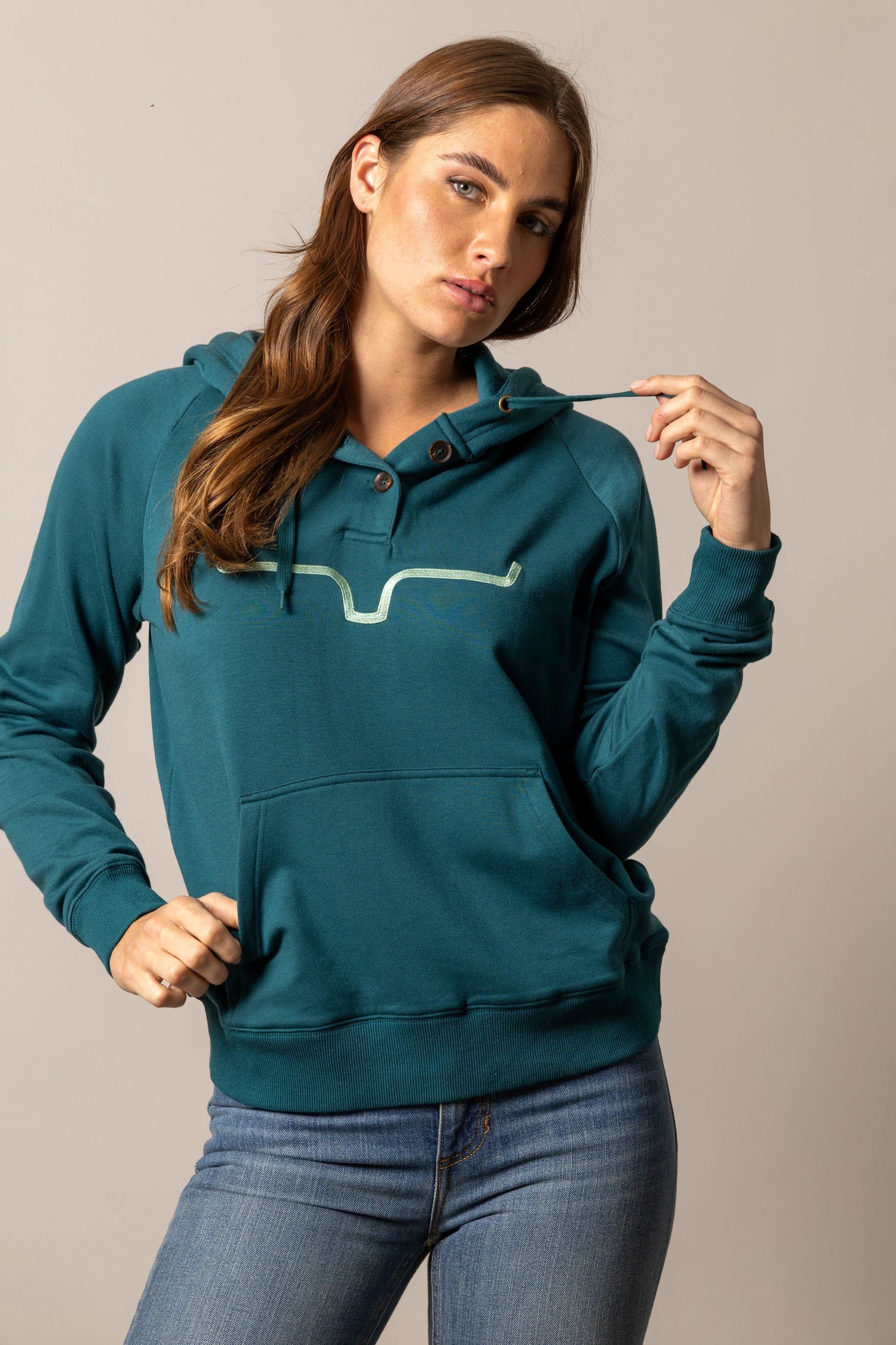 Kimes Ranch Kenzie Dark Teal Hoodie by Wild West Outfitters