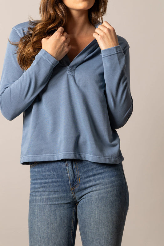 Kimes Ranch Abby Mid Blue Sweatshirt by Wild West Outfitters