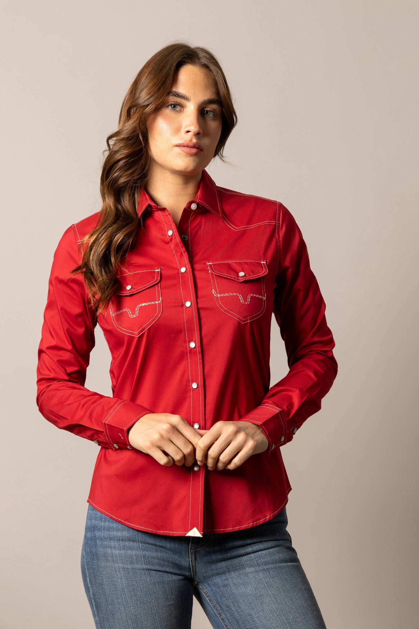 Kimes Ranch Skeeter Red Button Up Shirt by Wild West Outfitters