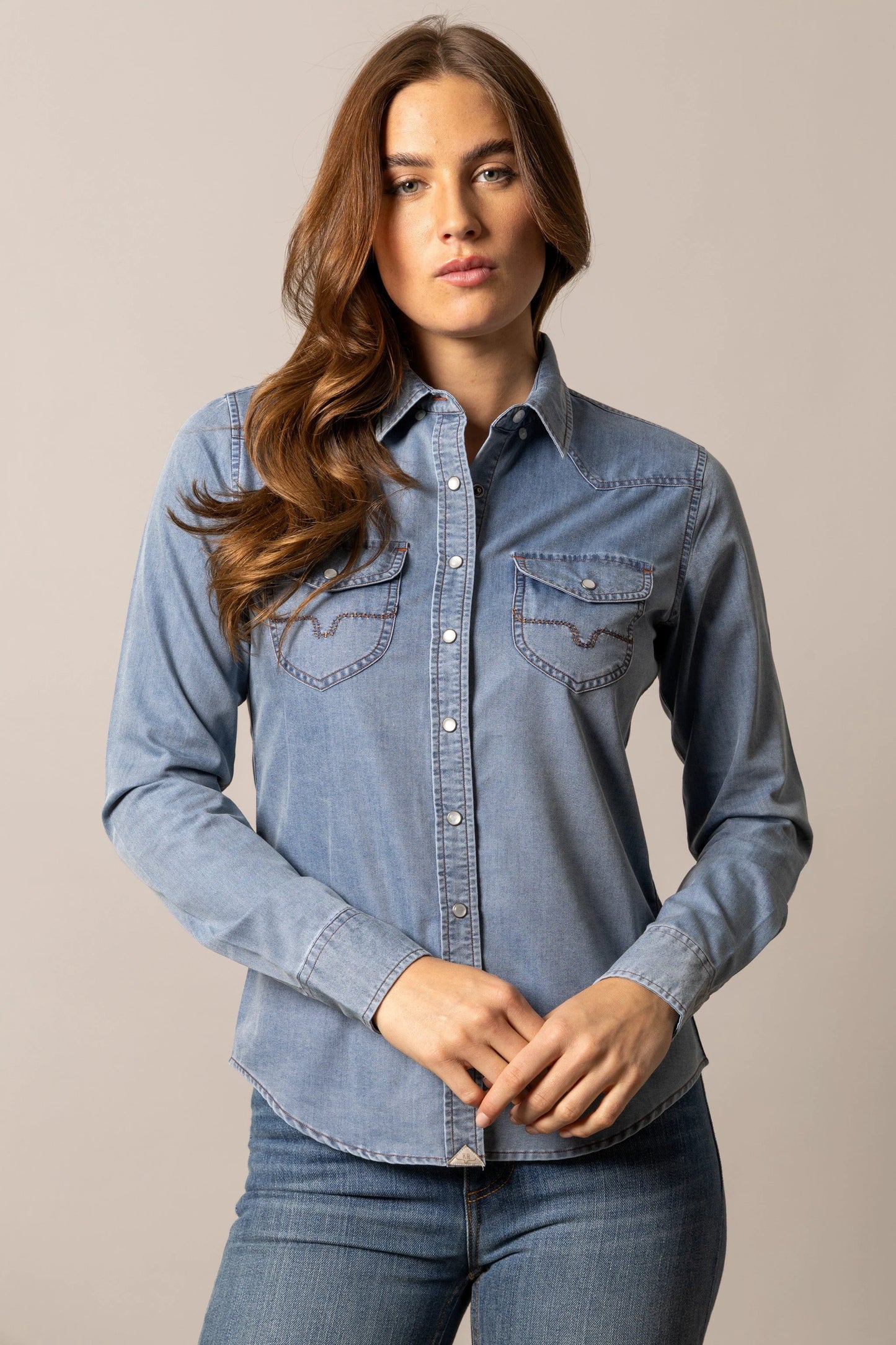Kimes Ranch Flinn Indigo Button Up Shirt by Wild West Outfitters