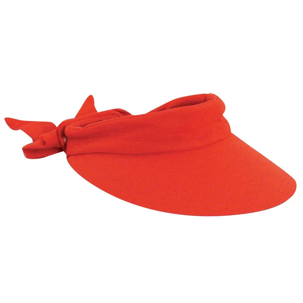 Scala Cotton Bow Visor - Womens Visor