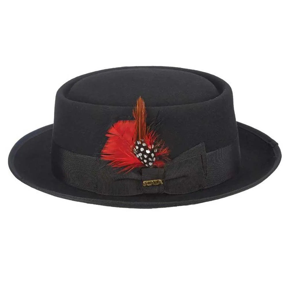 Scala Encore - Structured Wool Felt Pork Pie Hat